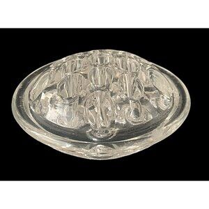 Vintage Clear Glass Flower Frog